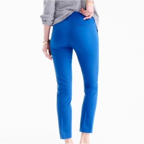 J Crew Martie Slim Crop Pants Vibrant Blue - Picture 2 of 4